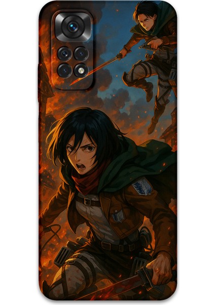 Xiaomi Redmi Note 11S Uyumlu Anime Desenli Telefon Kılıfı + Ekran Koruyucu - 5744
