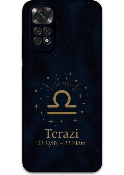 Xiaomi Redmi Note 11S Uyumlu Terazi Burcu Desenli Telefon Kılıfı + Ekran Koruyucu - 5774