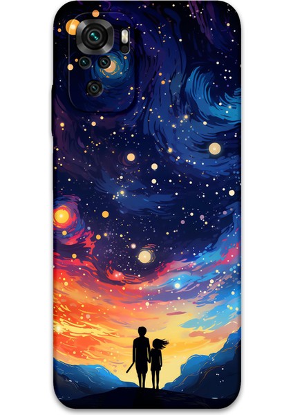 Xiaomi Redmi Note 10S Uyumlu Uzay Desenli Telefon Kılıfı + Ekran Koruyucu - 5863