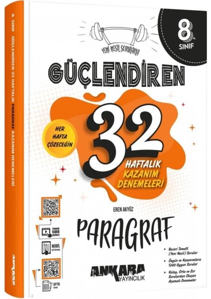 8. Sınıf Paragraf Güçlendiren 32 Haftalık Deneme