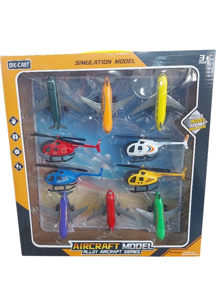 Samatlı Metal Uçak Helikopter Seti