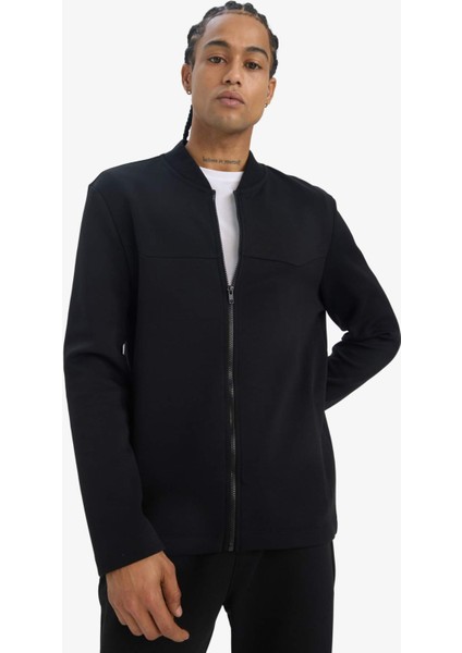 fit Slim Fit Dar Kesim Kolej Yaka Bomber Skuba Dalgıç Kumaş HIRKA F0877AX25SP