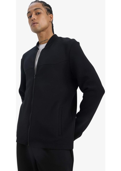 fit Slim Fit Dar Kesim Kolej Yaka Bomber Skuba Dalgıç Kumaş HIRKA F0877AX25SP