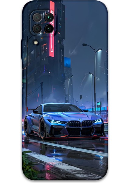 Huawei P40 Lite Uyumlu Araba Desenli Telefon Kılıfı + Ekran Koruyucu - 5767