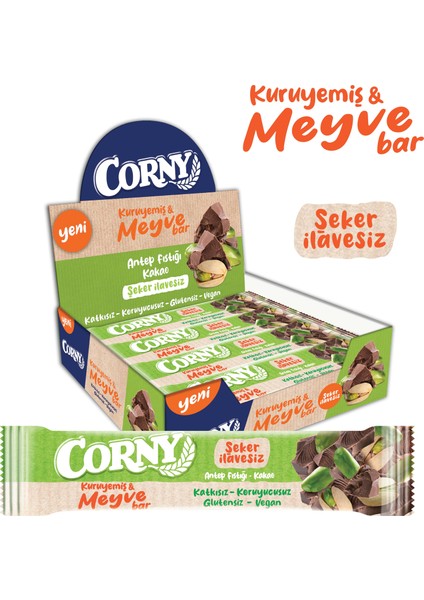 Kuruyemiş & Meyve Bar Antep Fıstığı Kakao 35G x 12 Adet