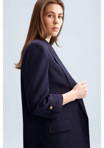 Regular Fit Ceket Yaka Basic Düz Blazer Ceket C3215AX25SP