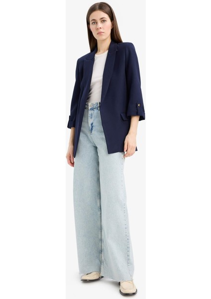 Regular Fit Ceket Yaka Basic Düz Blazer Ceket C3215AX25SP modelleri