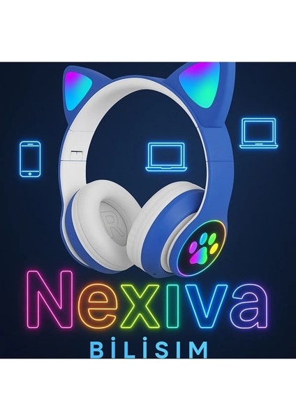 Stn 28 Mavi Kulak Üstü Blutooth Kulaklık