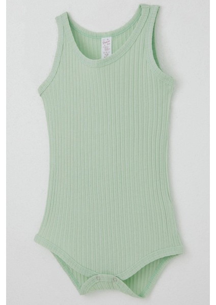 Kız Bebek Çıtçıtlı Atlet Zıbın Body Jakarlı 9 Ay-3 Yaş, Su Yeşili modelleri
