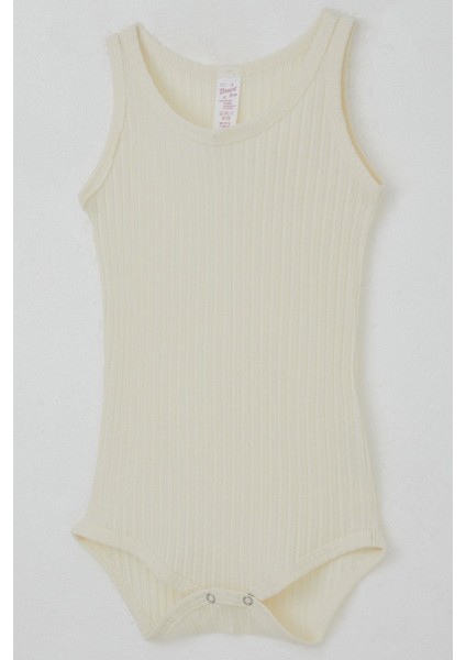 Kız Bebek Çıtçıtlı Atlet Zıbın Body Jakarlı 9 Ay-3 Yaş, Ekru modelleri