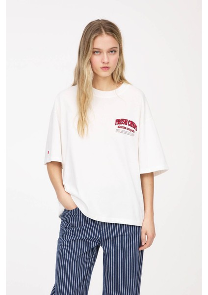 Patates Grafik Baskılı T-Shirt