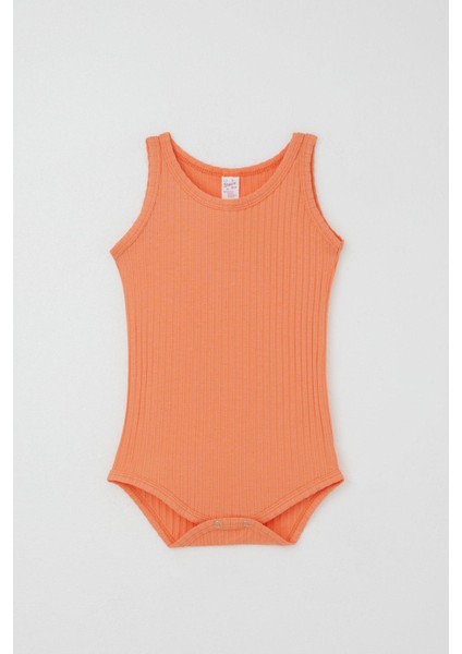 Kız Bebek Çıtçıtlı Atlet Zıbın Body Jakarlı 9 Ay-3 Yaş, Somon