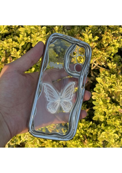 Samsung Galaxy A25 Kılıf Gümüş Taşlı Darbe Önleyici Silikon Kapak