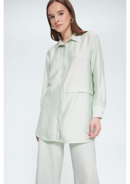 Relax Fit Uzun Kollu Tesettür Gömlek Tunik F1357AX25SM