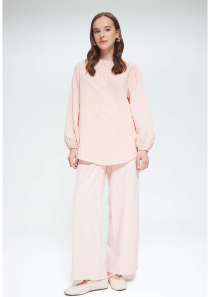 Regular Fit Flamlı Pamuk Uzun Kollu Gömlek Tunik E1759AX25SM fiyatları