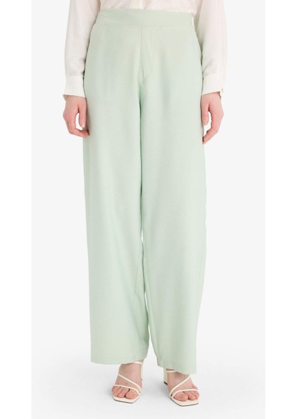 Wide Leg Basic Düz Geniş Paça Pantolon E7979AX25SM