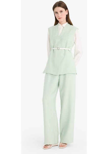Wide Leg Basic Düz Geniş Paça Pantolon E7979AX25SM
