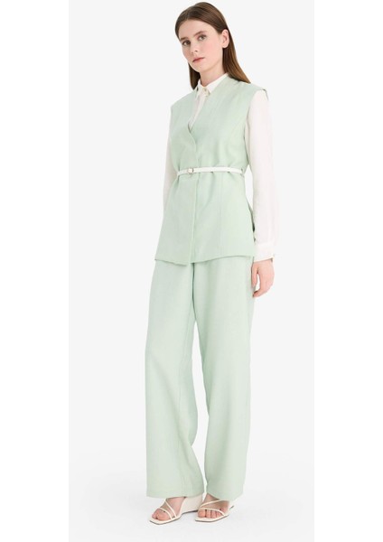 Wide Leg Basic Düz Geniş Paça Pantolon E7979AX25SM