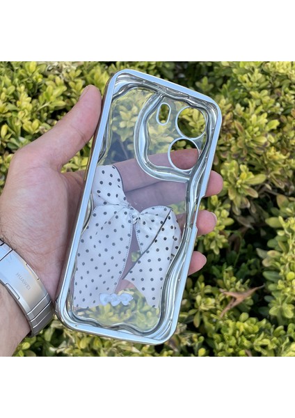 Xiaomi Redmi 13C Kılıf Gümüş Taşlı Darbe Önleyici Silikon Kapak fiyatları