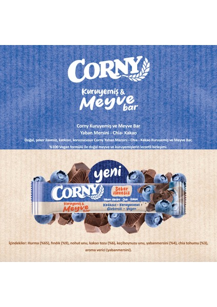 Kuruyemiş & Meyve Bar Yaban Mersini Chia Kakao 35G x 12 Adet modelleri
