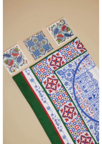 Kadın Ulu Camii Temalı Fular F5209AXNS