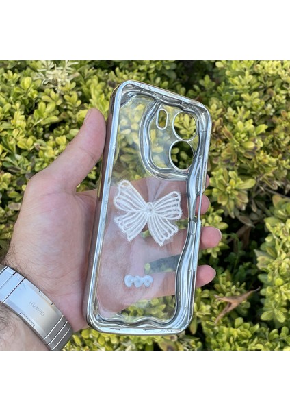 Xiaomi Redmi 13C Kılıf Gümüş Taşlı Darbe Önleyici Silikon Kapak fiyatları