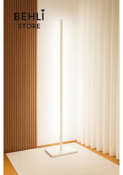 LED Lambader Köşe Aydınlatma Modern Minimal Tasarım Gün Işığı Renk Salon ve Yatak Odası Için Şık Lamba