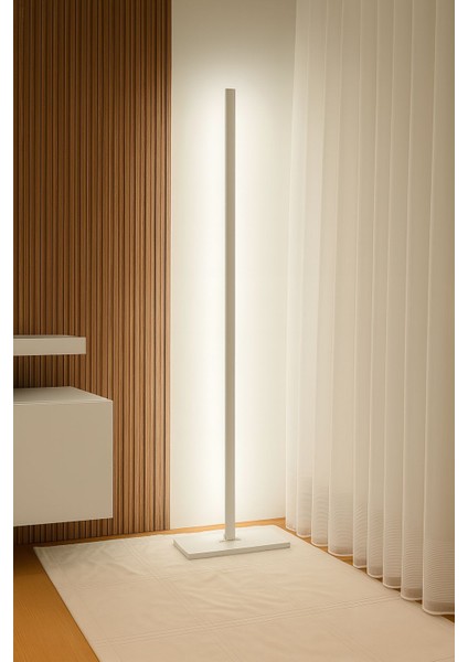 LED Lambader Köşe Aydınlatma Modern Minimal Tasarım Gün Işığı Renk Salon ve Yatak Odası Için Şık Lamba