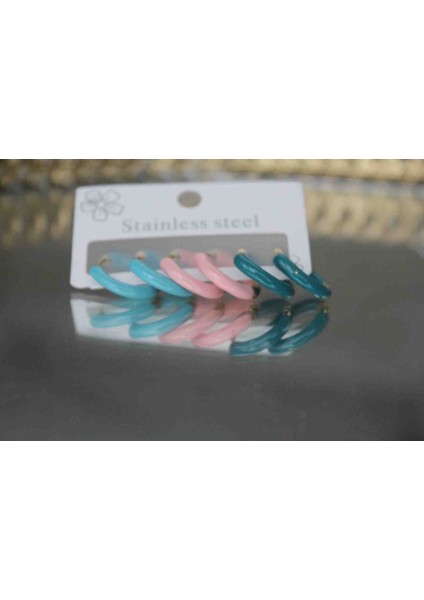 Kadın Çelik 6 Lı Halka Küpeler fiyatları