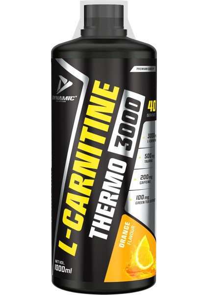 L-Carnitine Thermo 3000 - 1000 ml - Portakal Aromalı - 40 Servis - L-Karnitin