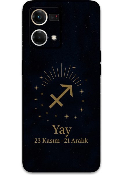 Oppo Reno 7 Uyumlu Yay Burcu Desenli Telefon Kılıfı + Ekran Koruyucu - 5776