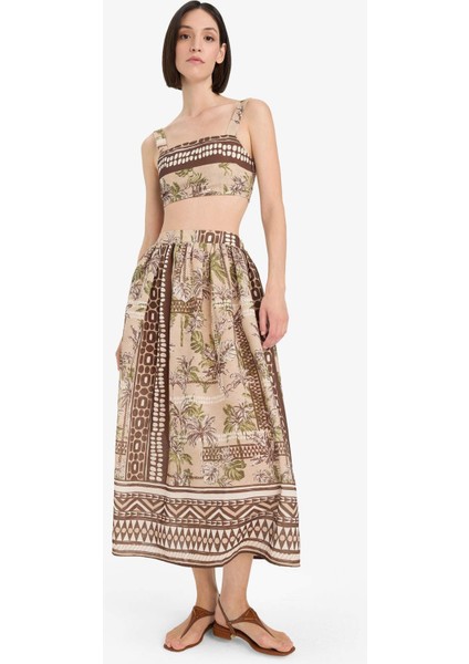 Regular Fit Desenli Plaj Maxi Eteği-Fall in Love F5487AX25HS modelleri