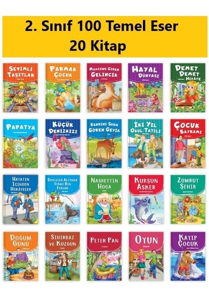 2. Sınıf 100 Temel Eserden Seçmeler 20 Kitap (Armağan-Arkadaş)