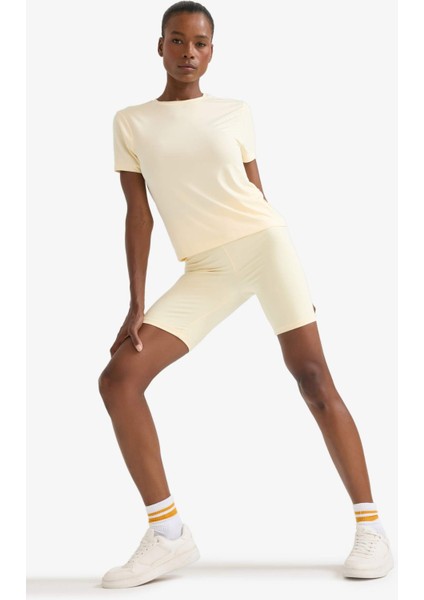 Standart Fit Bisiklet Yaka Sporcu Basic Düz Kısa Kollu Siyah Tişört D2296AX25SP fiyatları