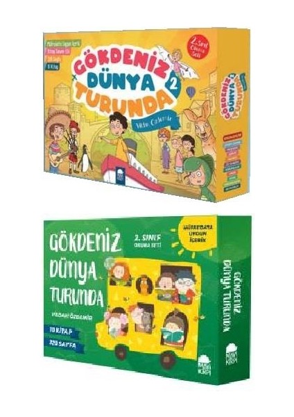 Mavi Kirpi 2. Sınıf Gökdeniz Dünya Turunda 1. ve 2. Set 20 Kitap