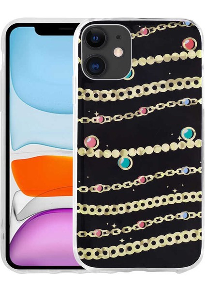 iPhone 11 Uyumlu Desenli Sert Joec Elnov Kapak-No5