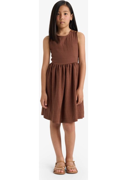 Kız Çocuk Bisiklet Yaka Askılı Yazlık Elbise F6455A825HS fiyatları