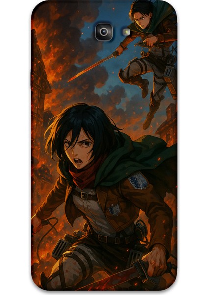 Galaxy J7 Prime Uyumlu Anime Desenli Telefon Kılıfı + Ekran Koruyucu - 5744