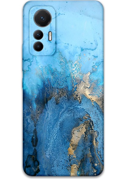 Xiaomi Mi 12 Lite Uyumlu Mermer Desenli Telefon Kılıfı + Ekran Koruyucu - 5812