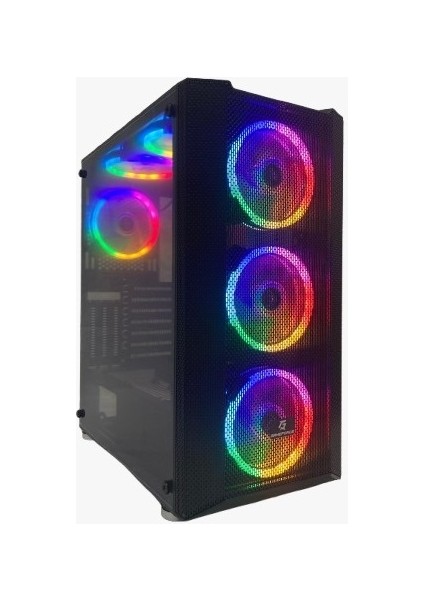 Panda 4X120MM Rainbow Fanlı Atx Oyuncu Bilgisayar Kasası