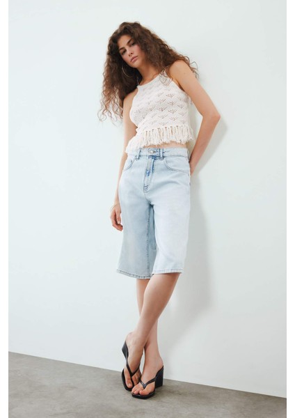 Slim Fit Dar Kesim Püskül Detaylı Triko Atlet F7081AX25SM fiyatları