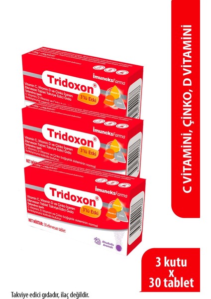 Imuneks Farma Tridoxon 30 Efervesan Tablet x 3 Adet