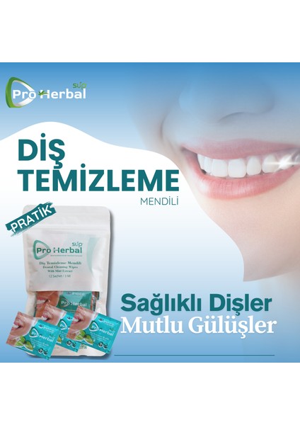 Diş Temizleme Mendili – Nane Aromalı Bitkisel Mendil