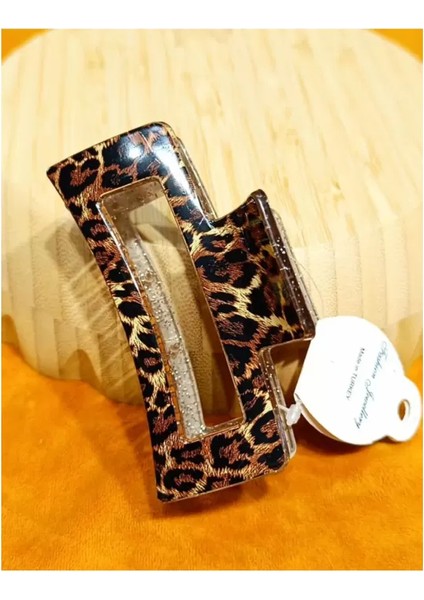 Lüks Leopar Figürlü Küçük Kıstırma Toka