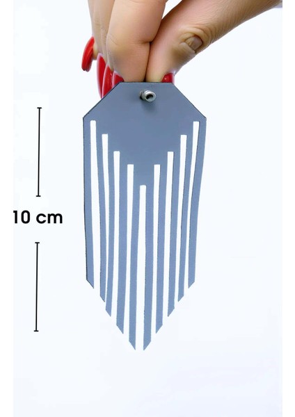 Beyaz Reflektörlü Püsküllü Küpe, Şık Lazer Kesim Küpe fiyatları