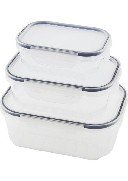 3pcs Quick Sızdırmaz Saklama Kabı Seti Şeffaf Kap - Buğulu-Contalı Kapak 500-1000-1700ML fiyatları
