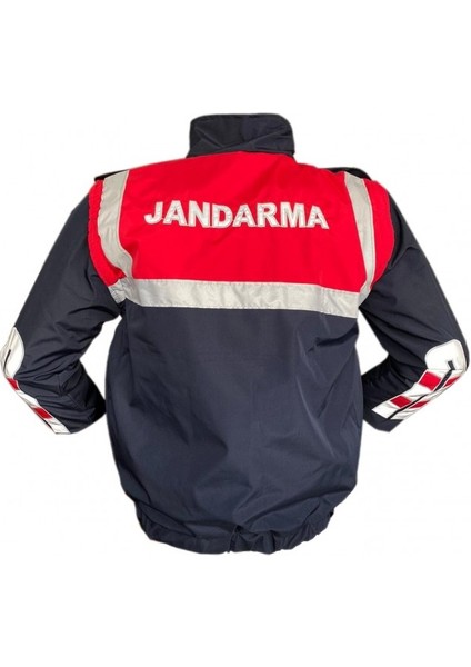 TREND AY TEKSTİL Jandarma Asayiş Kışlık Mont LACİVERT-KIRMIZI