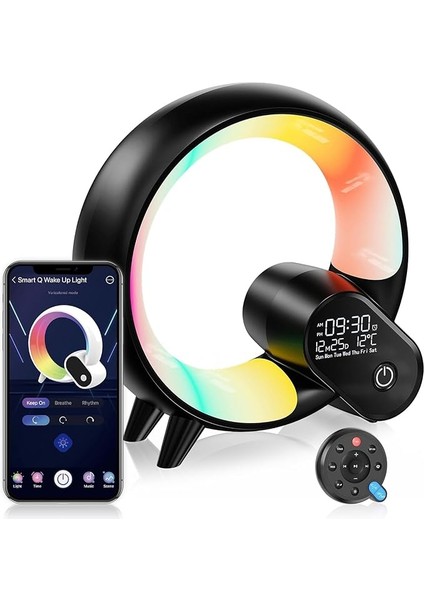 10 Inç Akıllı Rgb Müzik Ritim Gece Lambası 25CM Alüminyum Halka LED Işığı Dekor Masa Lamba