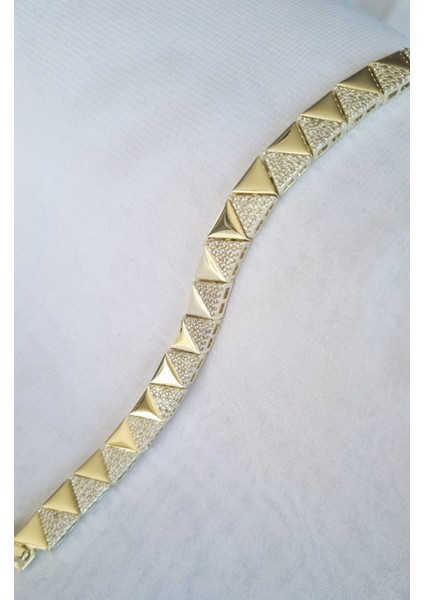 Vıp Seri 14K Altın Kaplama Taşlı Gold Bileklik modelleri