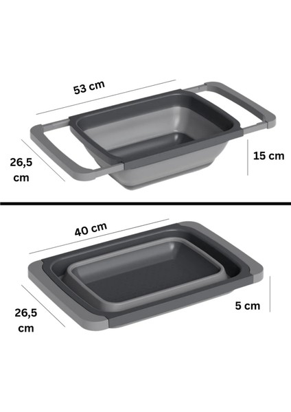 6,3 Litre Katlanabilir Akordiyon Süzgeç – Geniş Hacimli, Ayarlanabilir, Bpa Free (Karışık Renk Gönderilir)